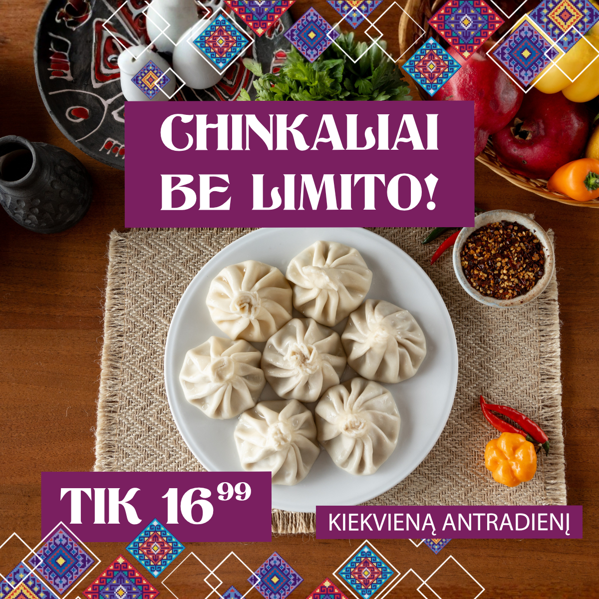 Chinkaliai be limito